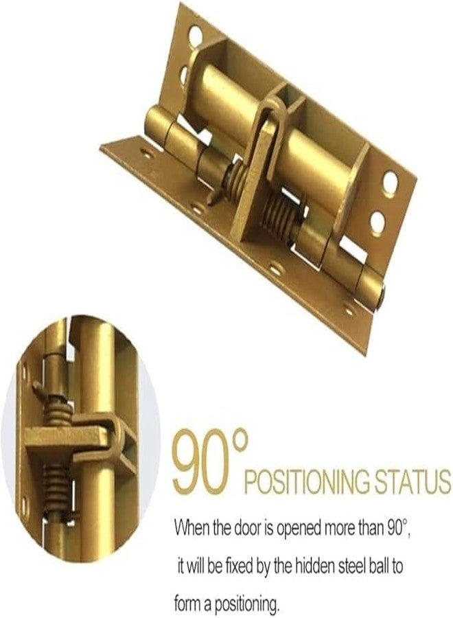 HOMETIC 3 in 1 Automatic Self-Closing Door Hinge, Heavy Duty Spring Door Closer, Golden Finish - Image 5